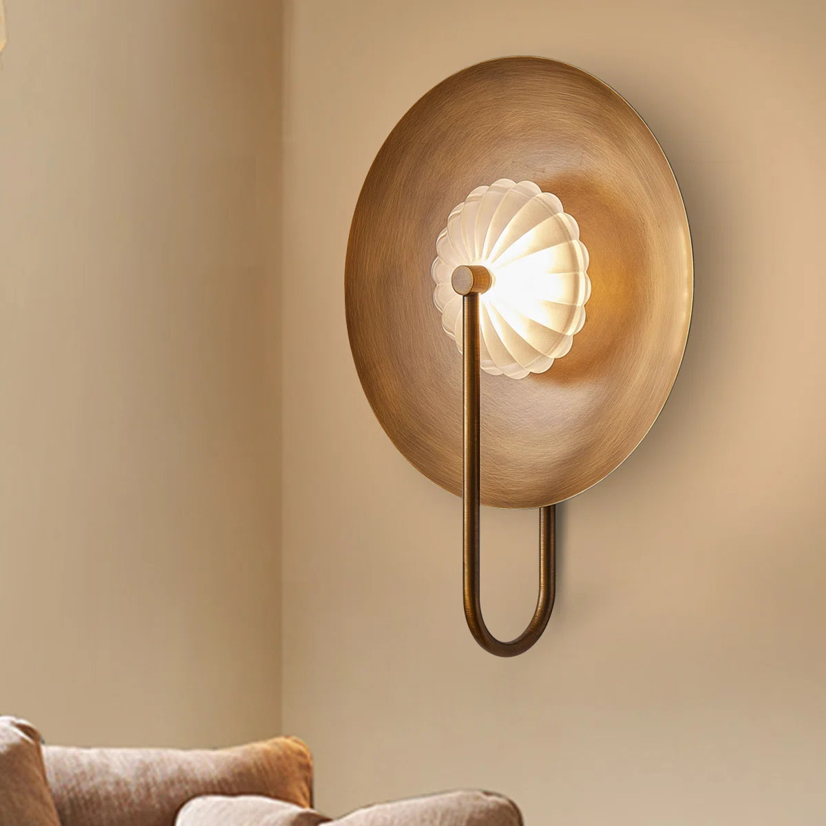 Aurora Brass Wall Sconce by Hyunbae Lighting